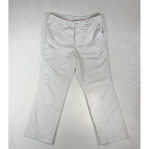 Men's FILA Sport GOLF Pants Sz 34 White Performance Flat Front Lightweight